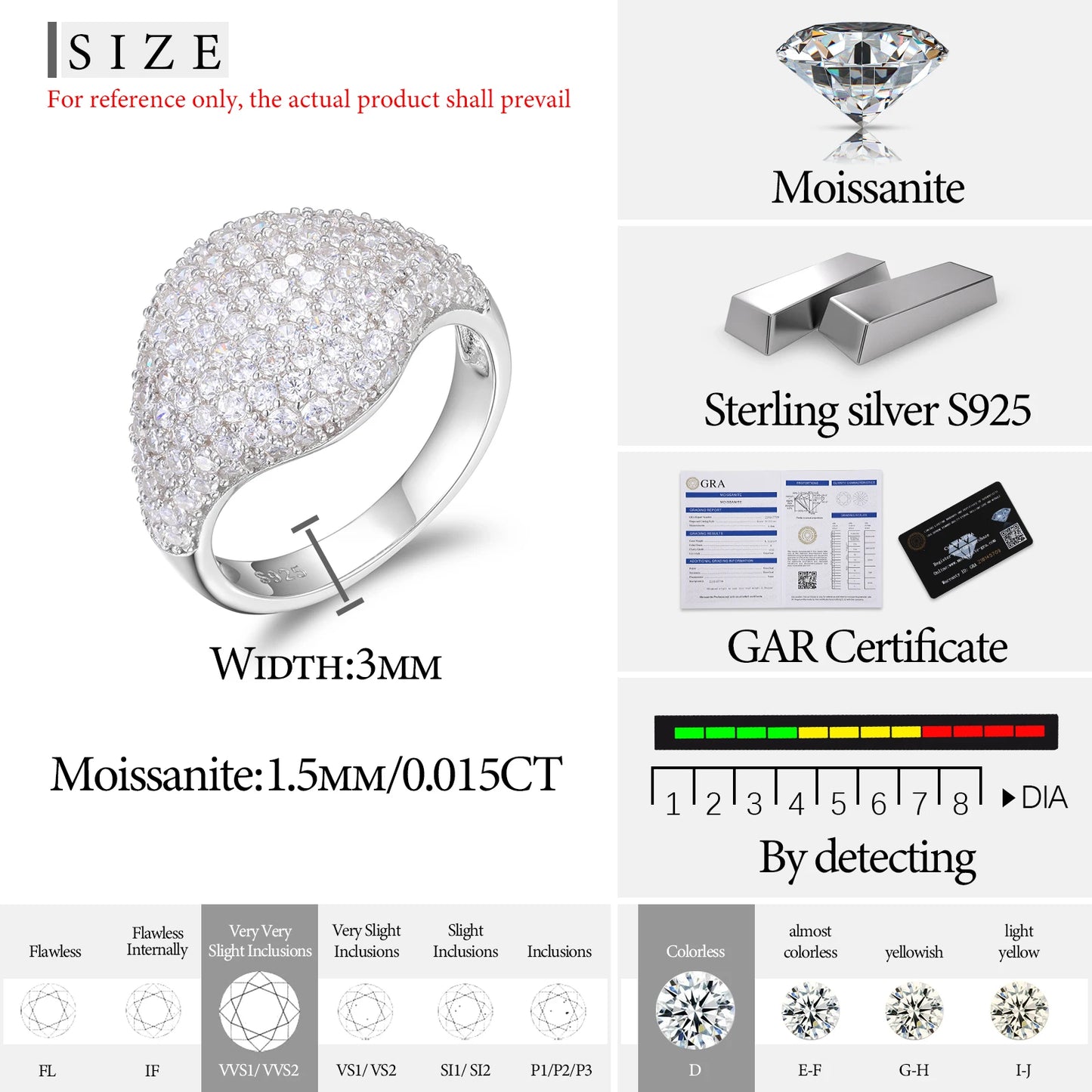 Fine Jewelry Moissanite Heart Ring For Women