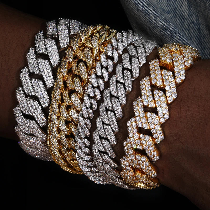 Full Cuban Chain Bling Necklaces Jewelry