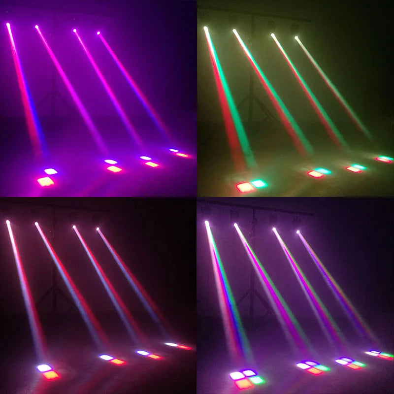 SHEHDS 4PCS Fast Shipping 10W RGBW Mini Led Beam Moving Head Light DJ Bar Concert Professional Stage Equipment