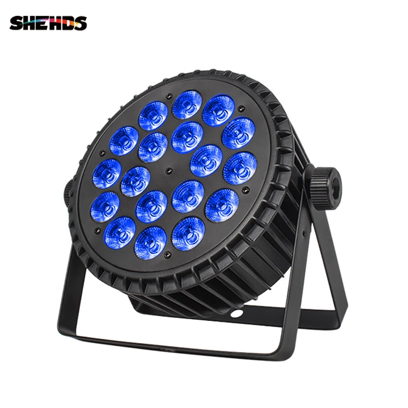 Aluminum Alloy LED Par 18x18W RGBWA+UV Lights 6in1 LED Lighting DMX512 Disco Light Professional Stage Dj Equipment Fast Shipping