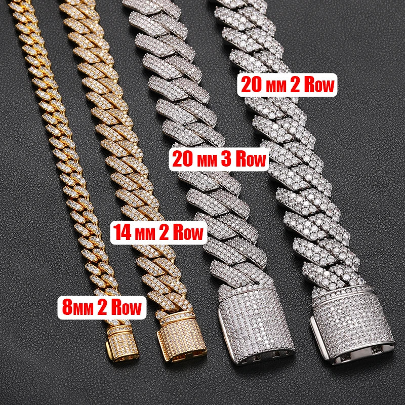 Full Cuban Chain Bling Necklaces Jewelry