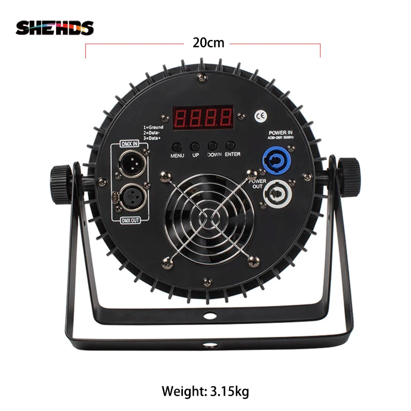 Aluminum Alloy LED Par 18x18W RGBWA+UV Lights 6in1 LED Lighting DMX512 Disco Light Professional Stage Dj Equipment Fast Shipping