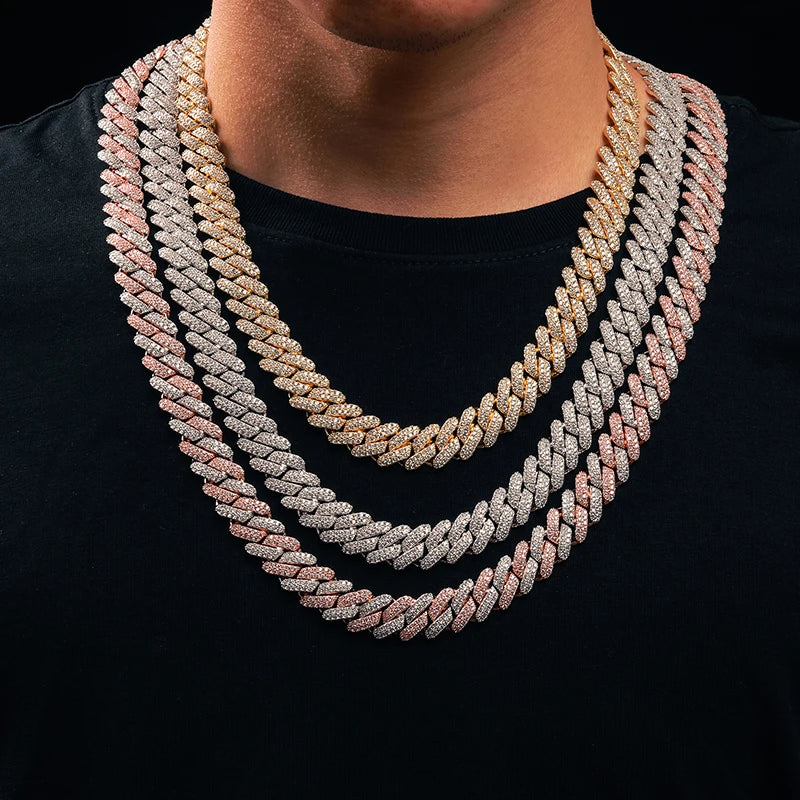 Full Cuban Chain Bling Necklaces Jewelry