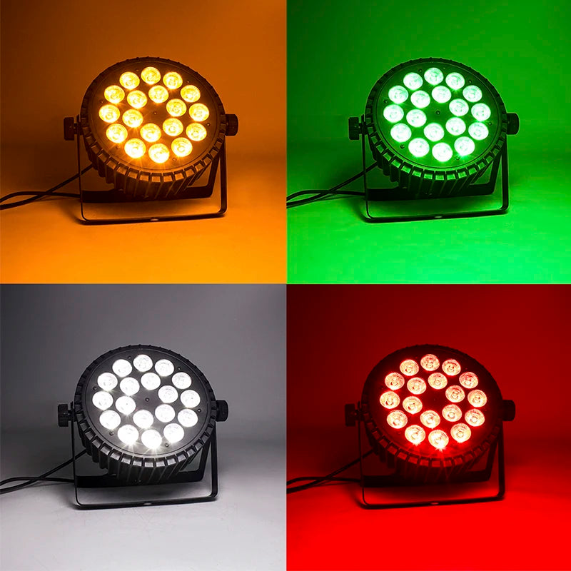 Aluminum Alloy LED Par 18x18W RGBWA+UV Lights 6in1 LED Lighting DMX512 Disco Light Professional Stage Dj Equipment Fast Shipping
