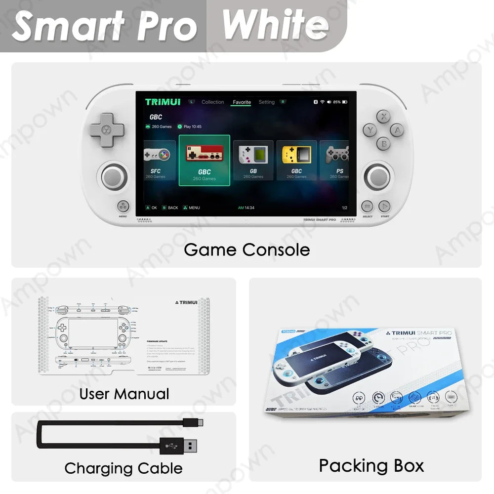 Trimui Smart Pro Handheld Game Console with 4.96 IPS Screen