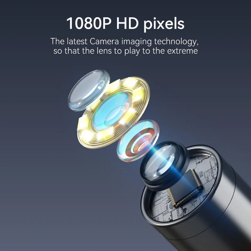 4.3 Inch Single Dual Lens Industrial Endoscope Camera HD1080P Car Inspection Borescope IP67 Waterproof Sewer Camera With 8LEDs Hard