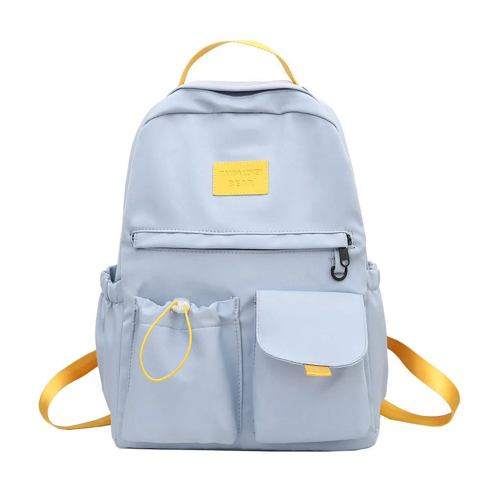 Casual Floral Prints Women Backpack Girls Bookbags Large Capacity Students School Bags Travel Backpack Mochilas with Pendants