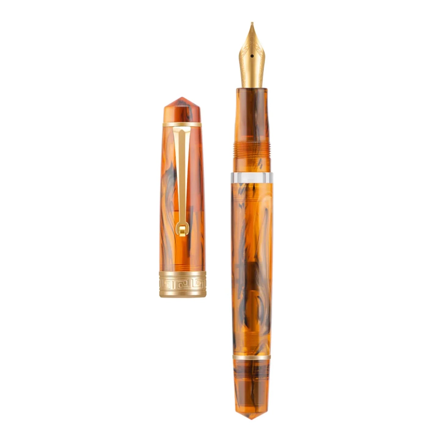 Asvine P20 Galaxy Resin Fountain Pen Piston Filling EF F M Nib Smooth Writing ink pens Office school supplies Gift Pen deep blue