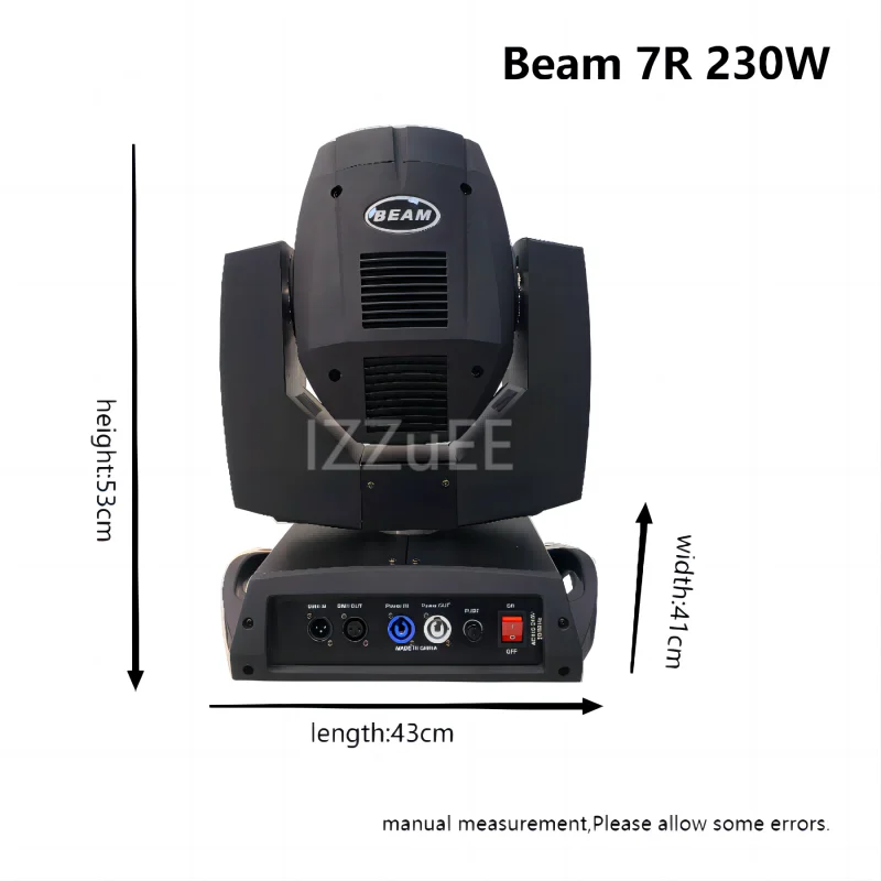 230W 7R Moving Head Light Beam DMX512 Professional Stage Light for DJ Disco Bar Party 24 Prism LED Rainbow Effect Light 