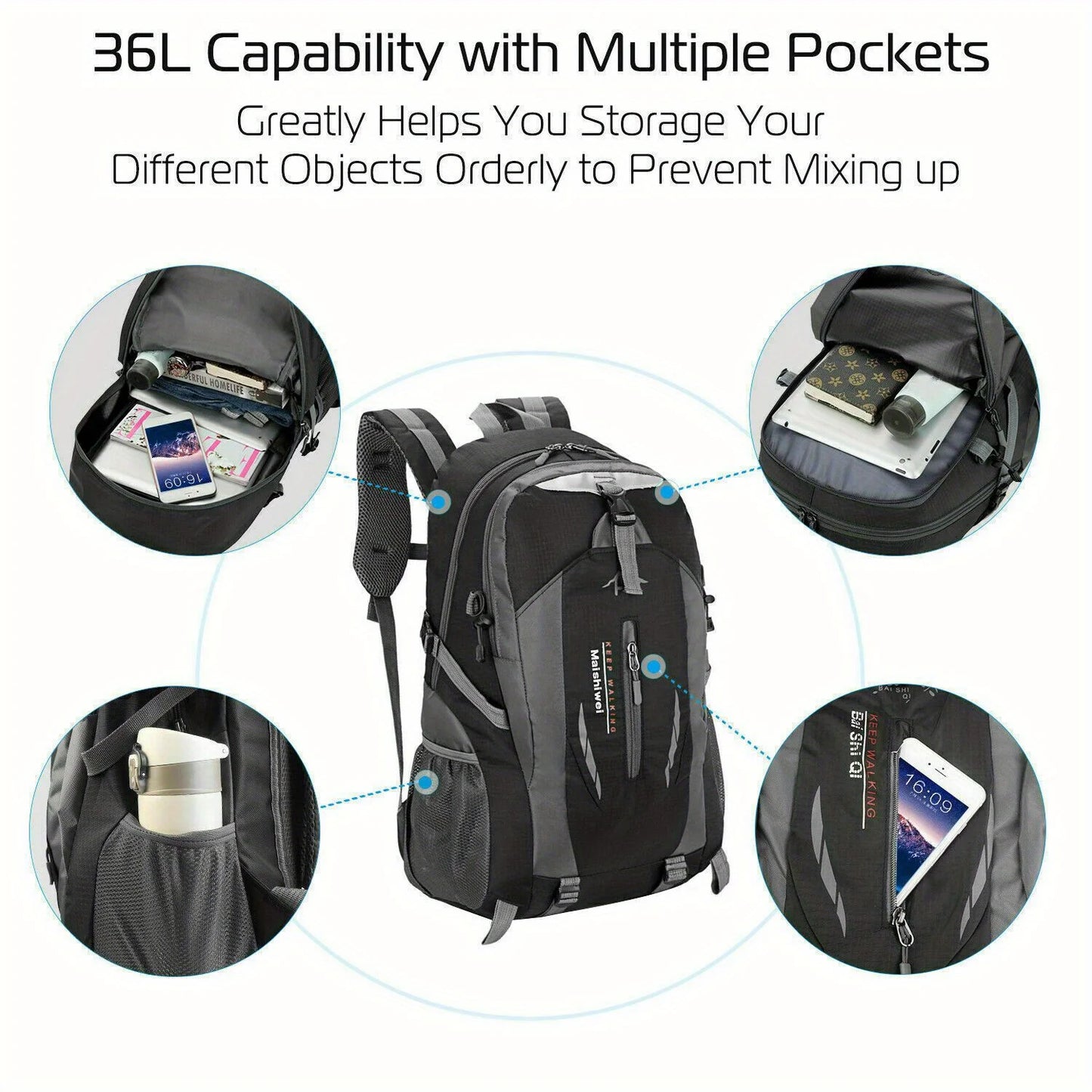 Backpack School Laptop Bag Travel Camping Hiking Rucksack Office Backpack