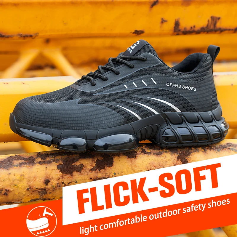 Breathable Lightweight Anti Smash Puncture Safety Shoes