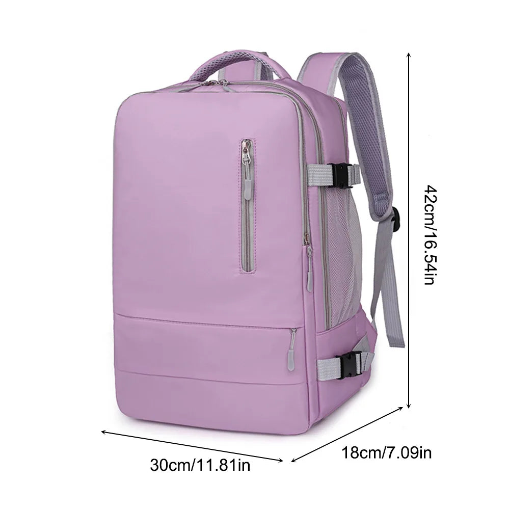 Women Travel Backpack Waterproof Anti-Theft Casual Daypack Bag Luggage Strap USB Charging Port Backpacks Laptop School Bags
