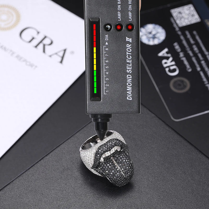 Mouth Rings Silver Moissanite For Men Jewelry