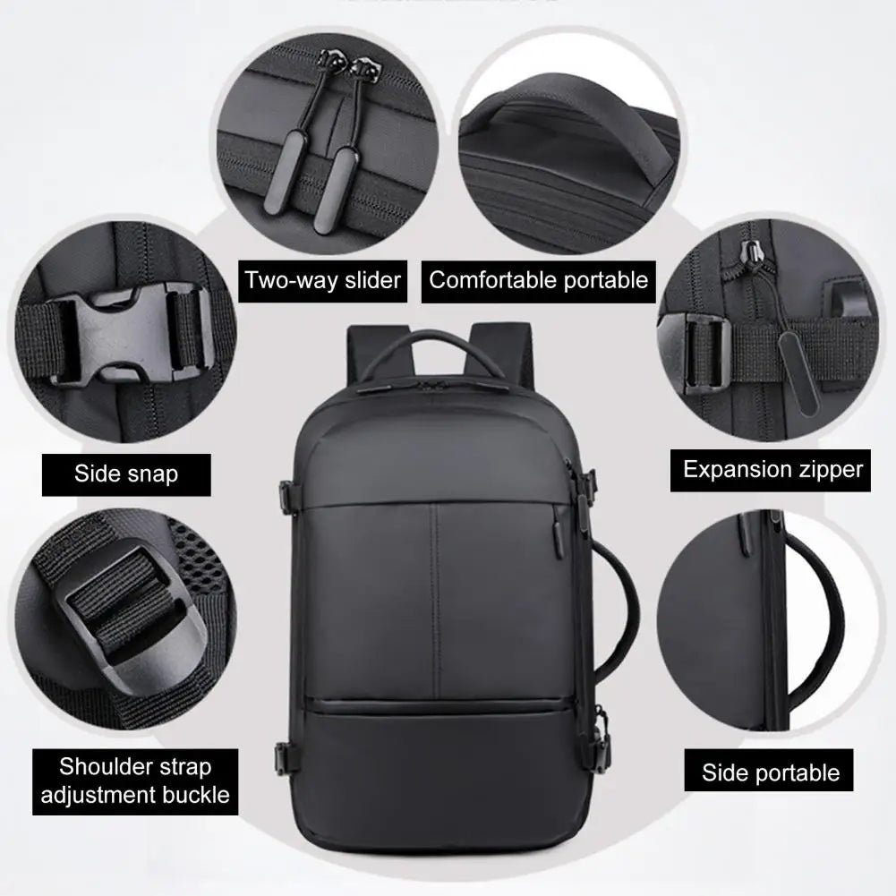 Travel Men Laptop Backpack Expandable Business Large Capacity School Backpack Expand Outdoor Backpack With USB Charging Port