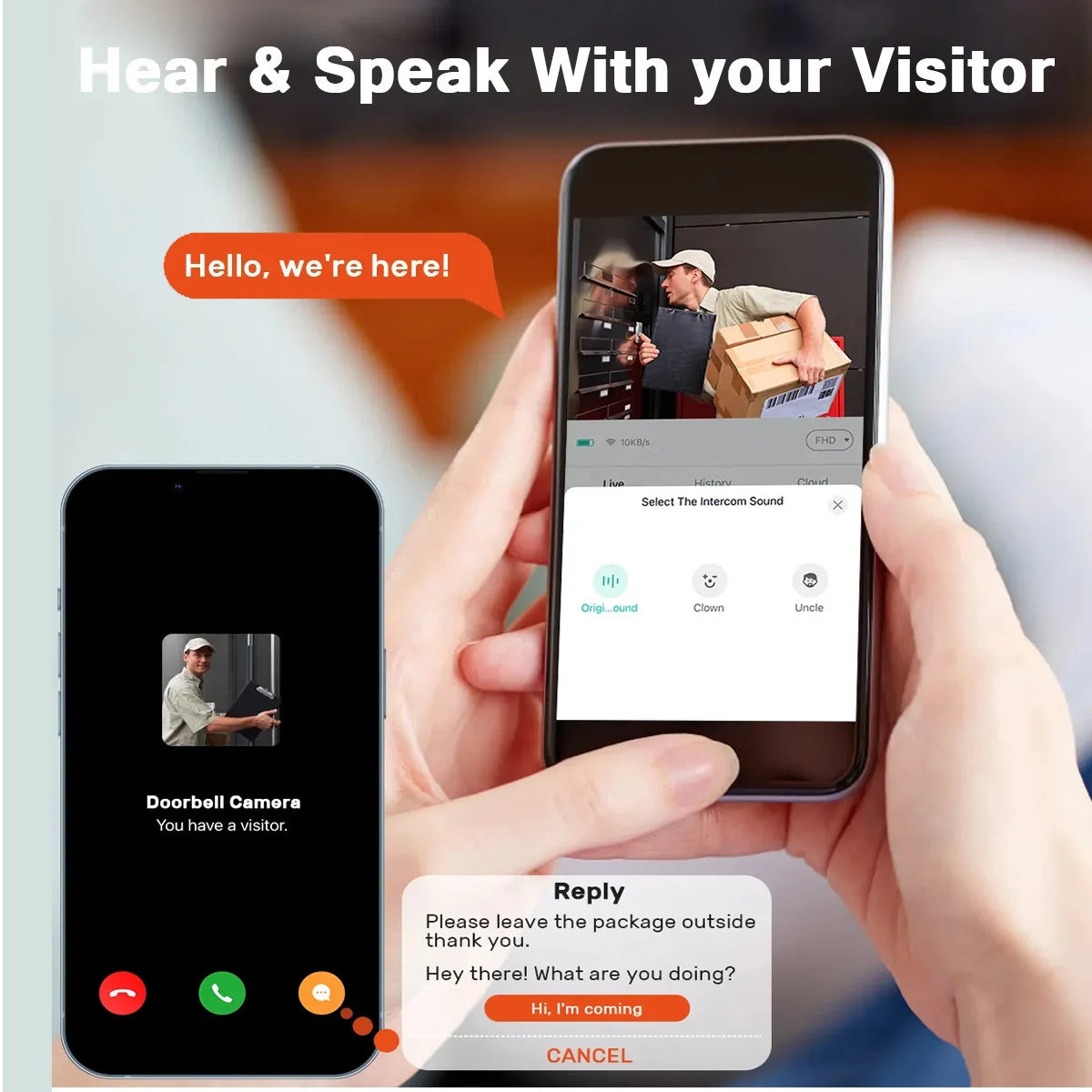 Tuya Smart Video Doorbell Camera HD Wireless for Home Security