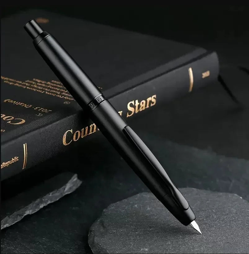 MOONMAN A1 AK1 Metal Press fountain pen Fish scale pattern design EF 0.4MM Nib writing ink pens school office supplies gifts pen