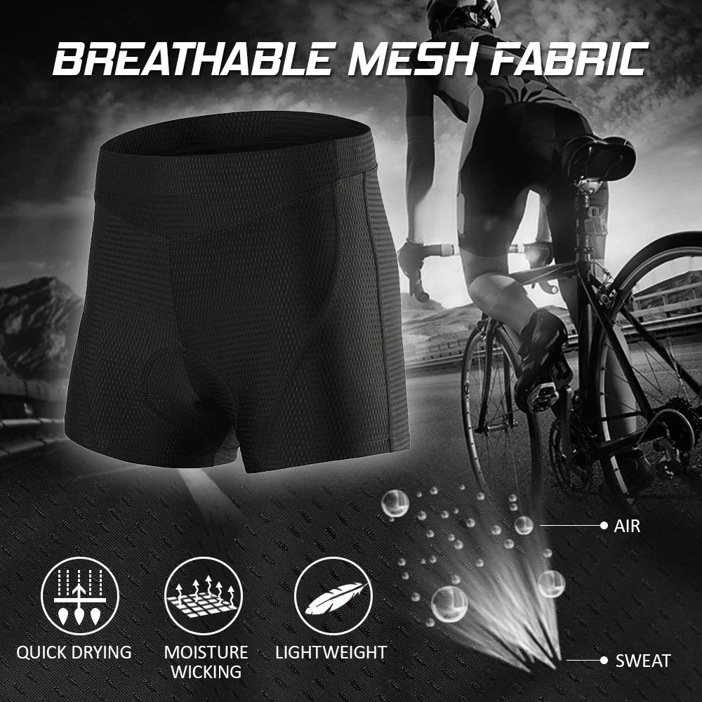 Men's Cycling Underwear Shorts 3D Gel Pad Breathable Non-Slip Bike Shorts Bike Underpant MTB Road Bike Riding Shorts