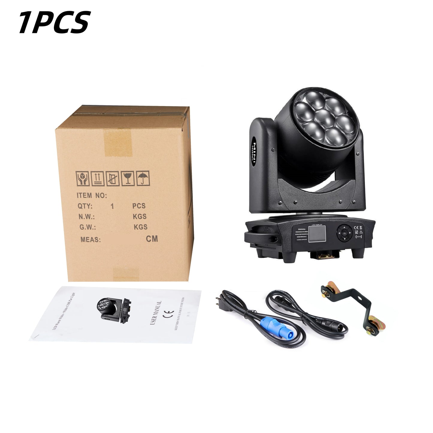 7x40W RGBW 4in1 LED Spotlight Wash/Beam /Zoom,Professional DJ/Bar Lighting Big Bee Eye Moving Head  disco strobe stage lights