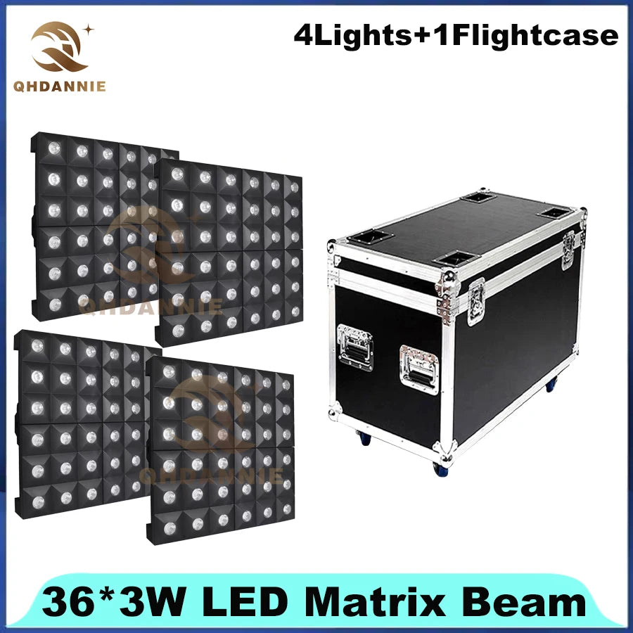 LED 36x3W RGB Blinder Matrix Beam DMX512 Stage Effect Light With Flightcase  For DJ Disco Party Dance Floor Clubs And Wedding