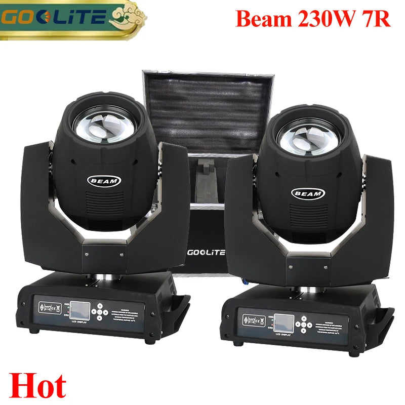 2pcs Stage Lighting Beam 7R 230W Moving Head With DMX512 Lyre DJ Projector Disco Party Professional Stage Equipment For Concert
