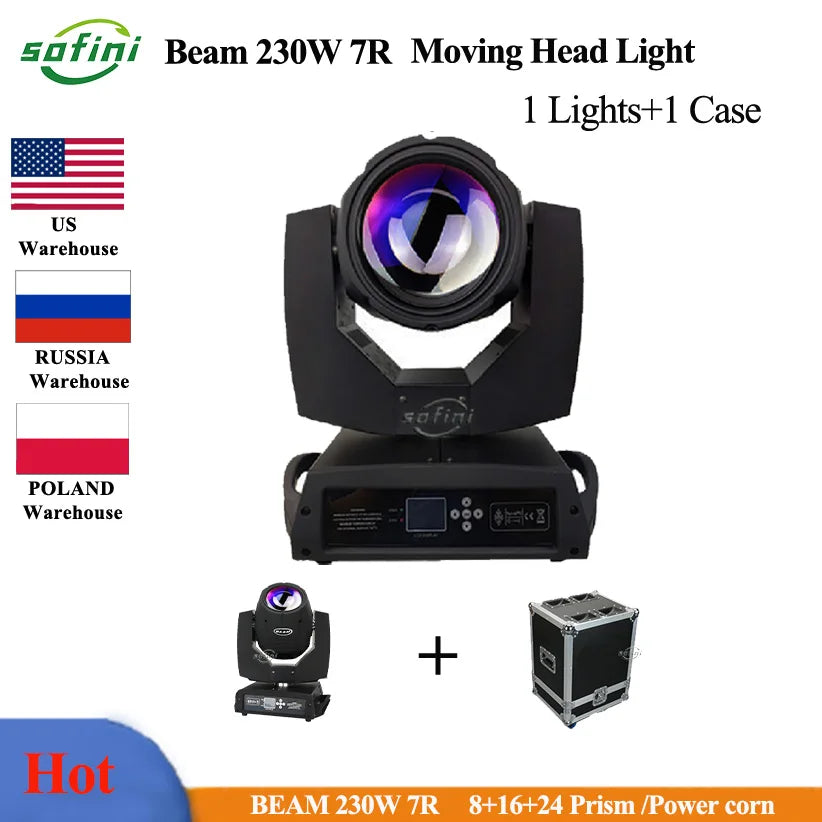Beam 230 7R Moving Head Beam Sharpy 7R 230W Lyre Beam Light  For DJ Disco Stage Beam light Nightclub Parties Show Flightcase