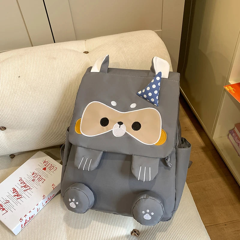 Cartoon Squirrel Backpack Cute Animal School Bag High-Capacity Laptop Bags Kawaii Book Bags Nylon Knapsack Daypack for Travel
