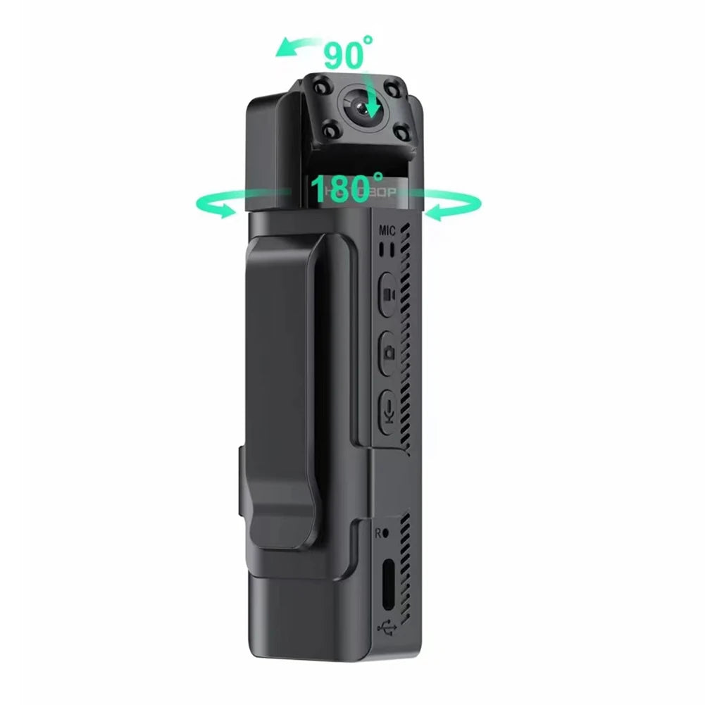 Digital Video Recorder Support TF 128GB Small Camcorder IR Night Vision Portable Law Enforcement Recorder 130 Degree Wide Angle