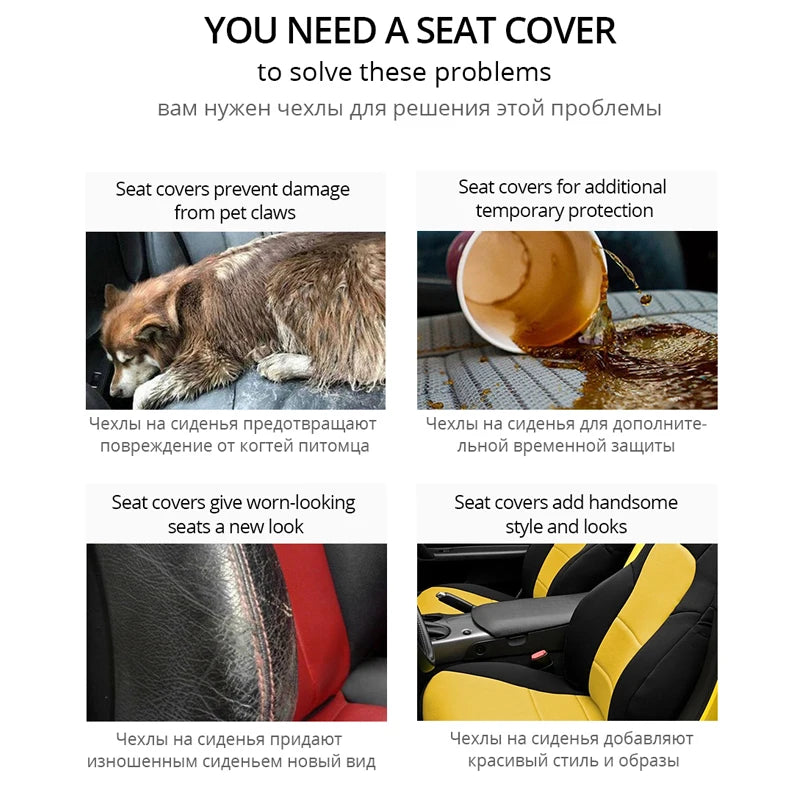 Universal Car Seat Covers Black Fashions Sports Seat Covers