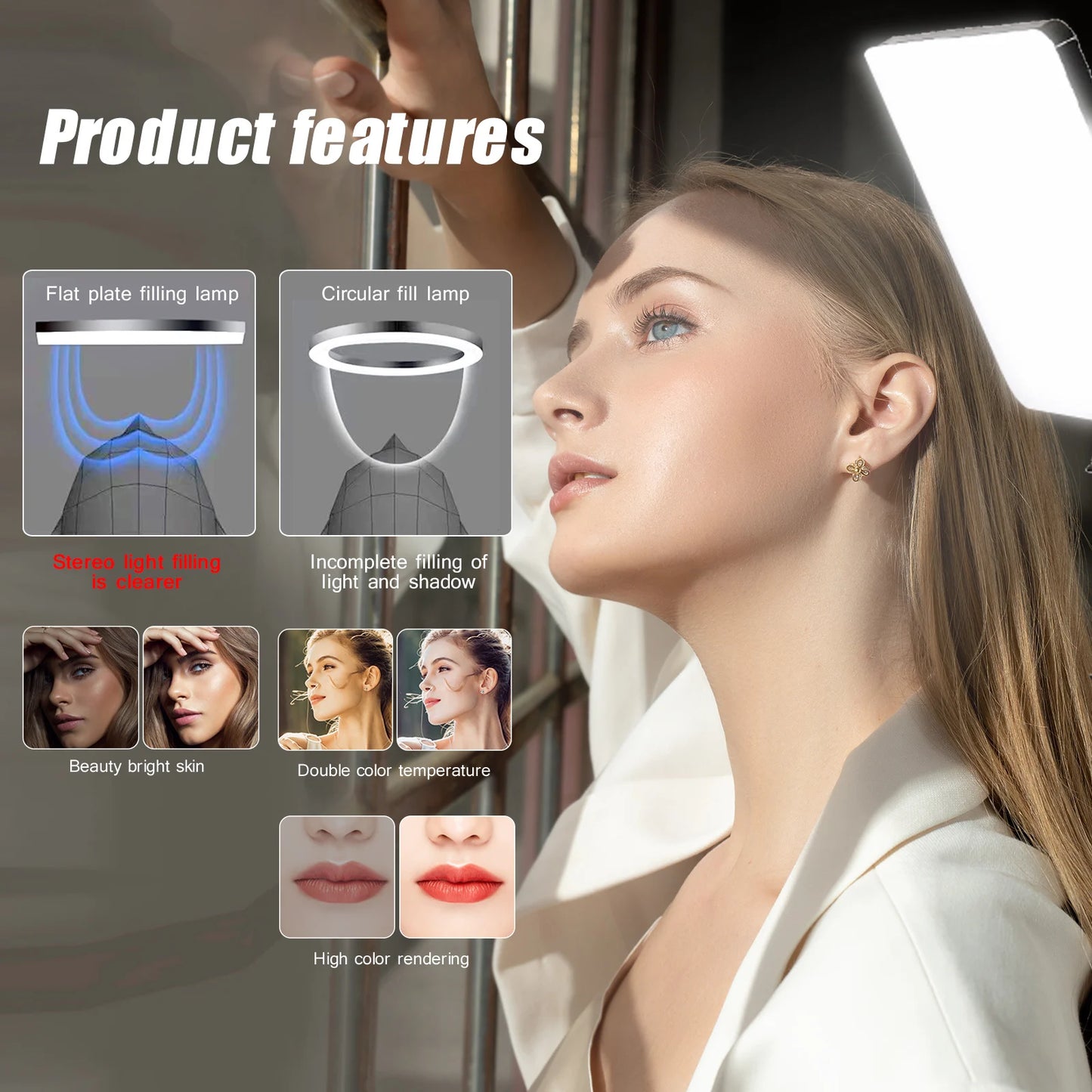 LED Video Lights Conference Photography Lighting Selfie Lamp