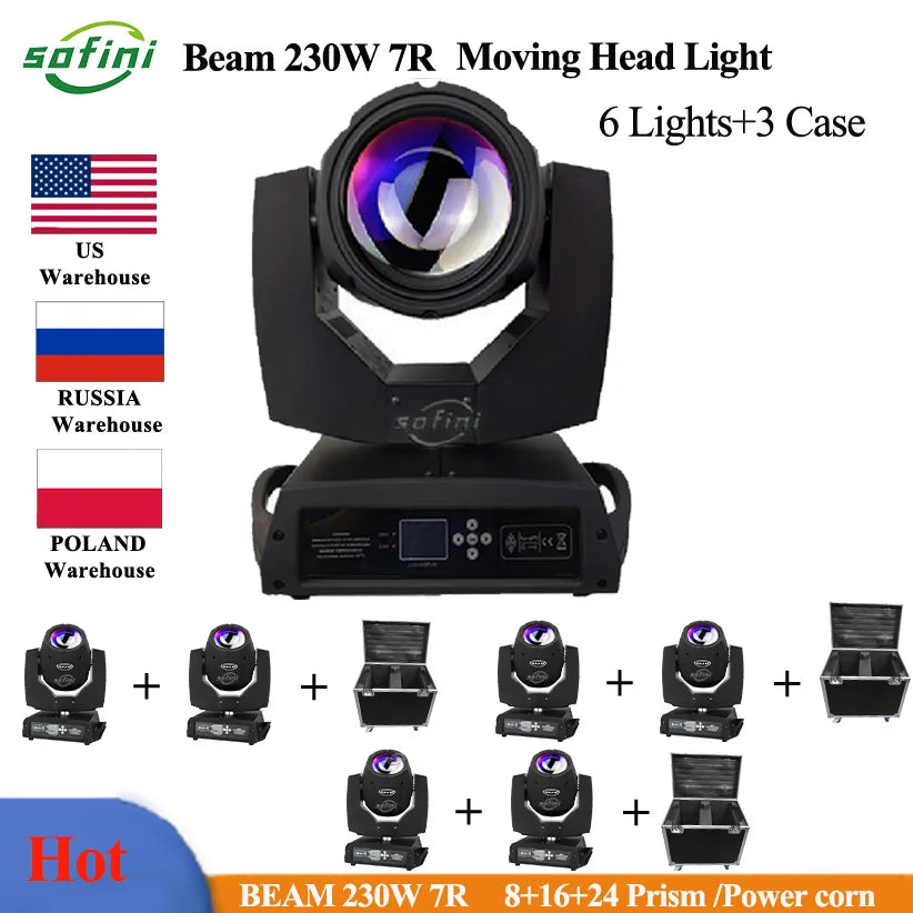 Beam 230 7R Moving Head Beam Sharpy 7R 230W Lyre Beam Light  For DJ Disco Stage Beam light Nightclub Parties Show Flightcase