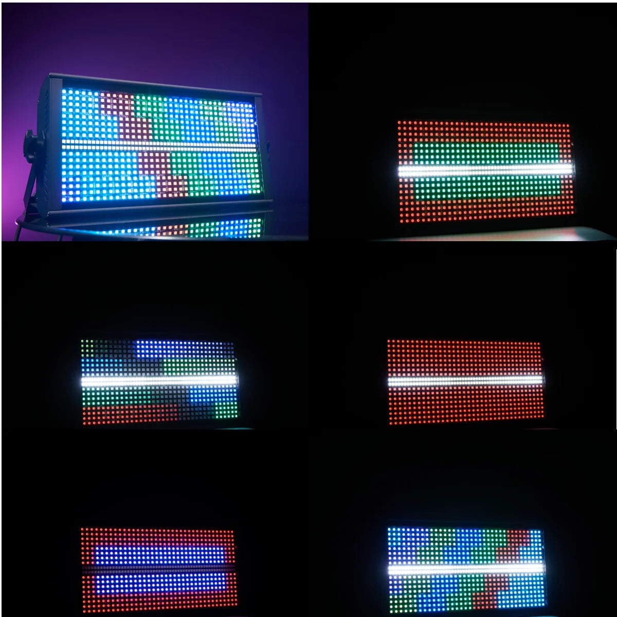 200W LED RGBW 4in1 48 Partition Strobe Light White 8000K DMX Super Bright Dj Wash Bar Strobe Stage Lighting Effects