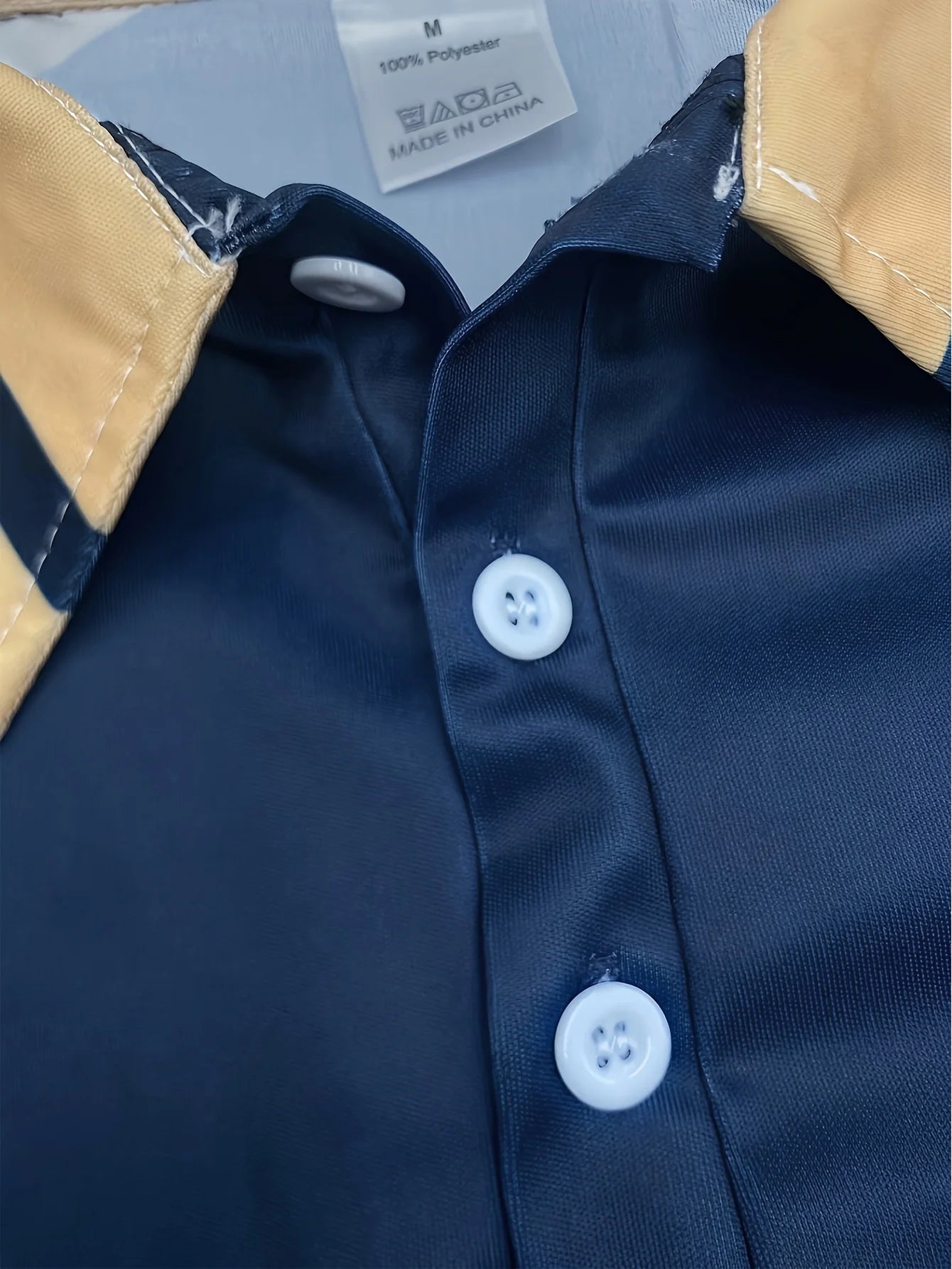 Bibi Popular Casual Short-Sleeved Buttoned Men's Polo Shirts, Lapel Tops, Pullovers, Men's Summer Clothing