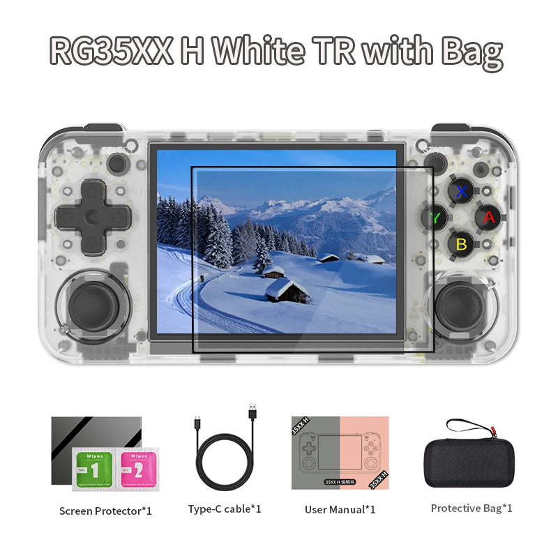 ANBERNIC RG35XX H Handheld Game Console 3.5-inch IPS Screen Linux H700 Retro Video Games Player 3300mAh 64G 5528 Classic Games