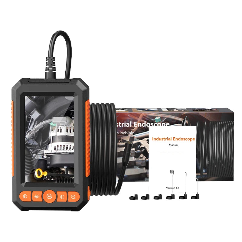 4.3 Inch Single Dual Lens Industrial Endoscope Camera HD1080P Car Inspection Borescope IP67 Waterproof Sewer Camera With 8LEDs Hard