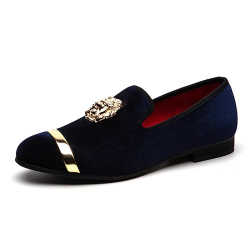 Meijiana Velvet Dress Slip On Glitter Loafers For Men