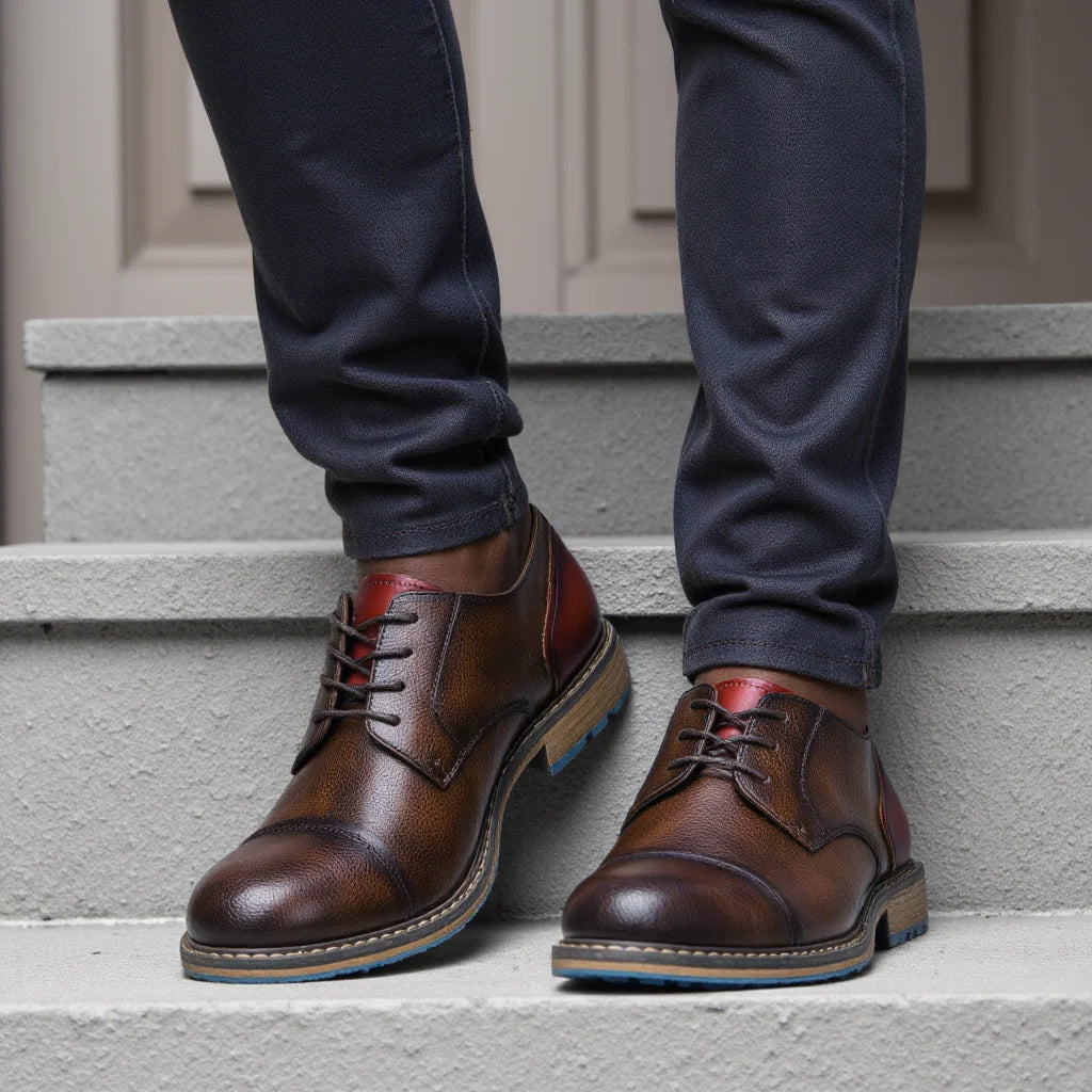 Retro Men Derby Shoes Men Casual shoes Fashion Men Leather Shoes