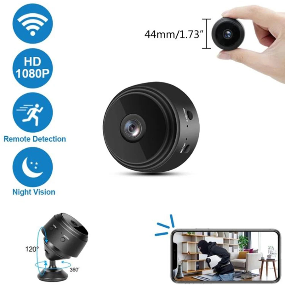 HD 1080P WiFi Camera Monitor Video Surveillance Recorder Detection Device for Home Security Machine Accessory