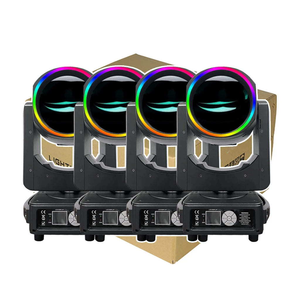 4Pcs/lot 14R 295W Beam Moving Head Light With Aperture Zoom Gobo DMX Stage Lighting Projector DJ Party Concert Double Prismi
