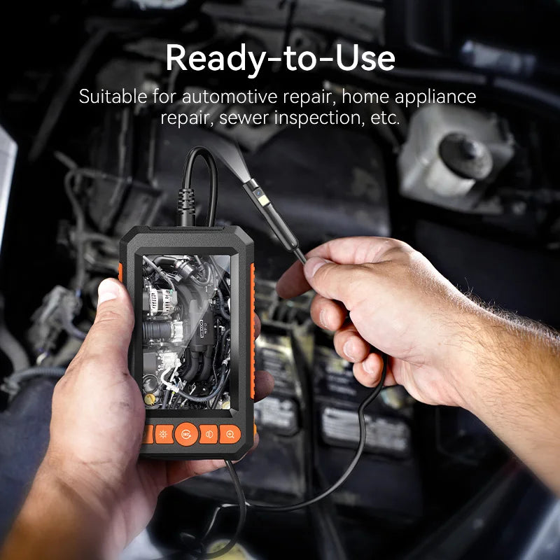 4.3 Inch Single Dual Lens Industrial Endoscope Camera HD1080P Car Inspection Borescope IP67 Waterproof Sewer Camera With 8LEDs Hard