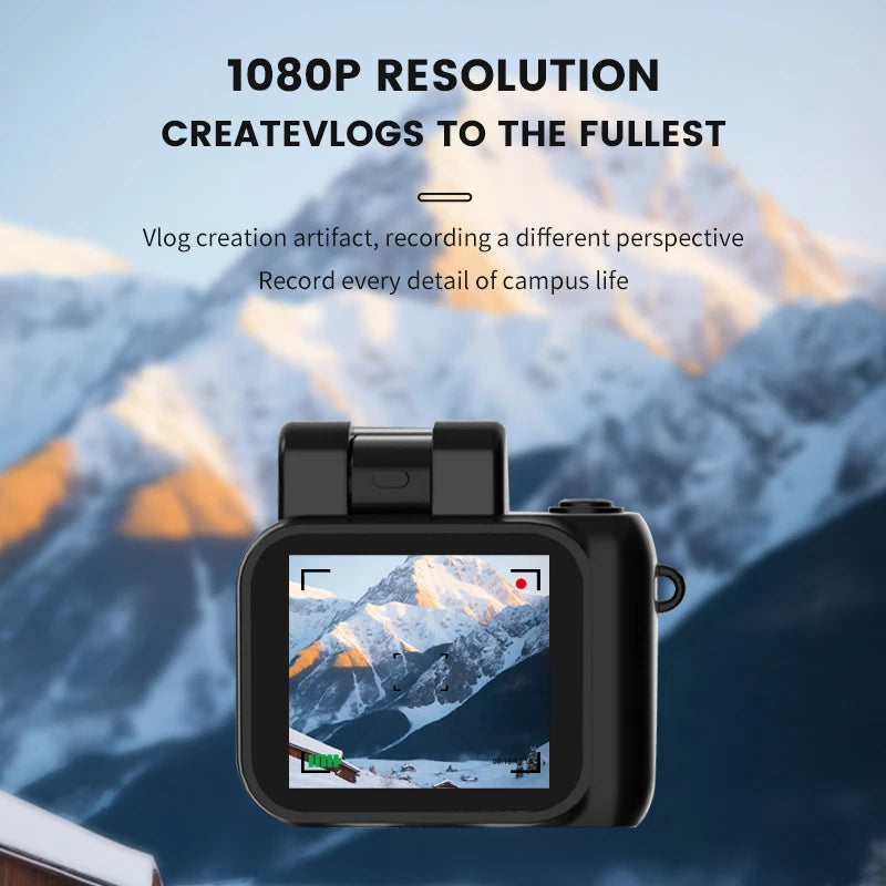 Y4000 Mini Camera with Screen HD 1080p Portable Video Recorder with Flash Light Battery Dock Retro Ultra Student Digital Camera