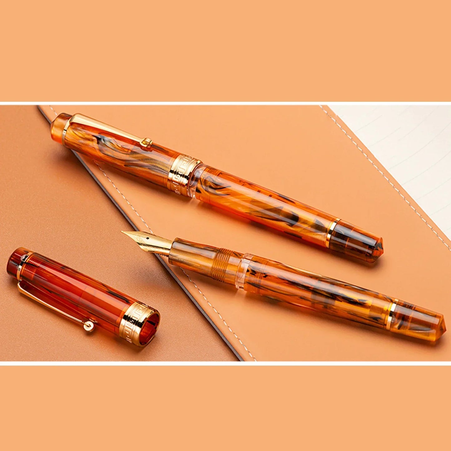 Asvine P20 Galaxy Resin Fountain Pen Piston Filling EF F M Nib Smooth Writing ink pens Office school supplies Gift Pen deep blue
