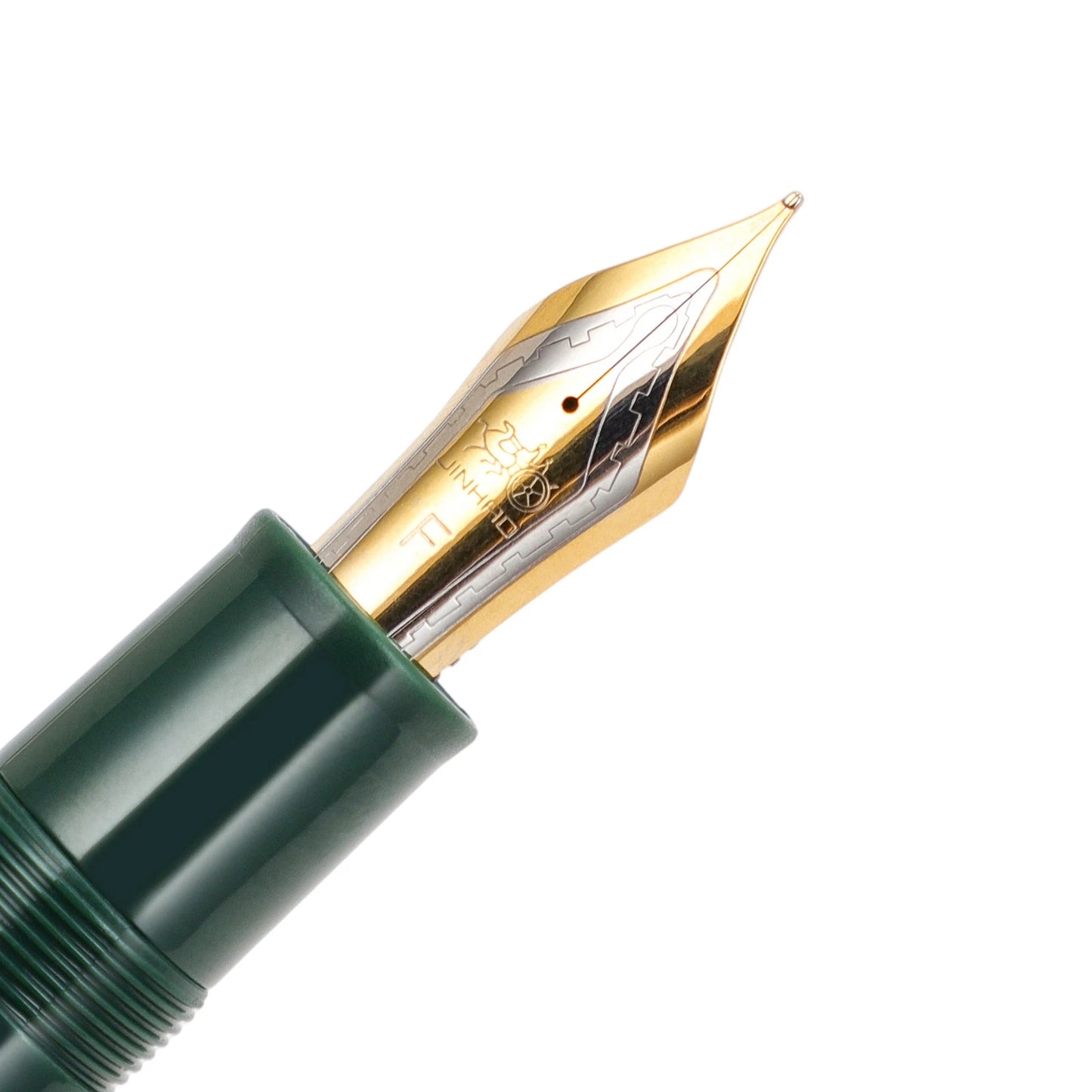 New JinHao X159 Acrylic Fountain Pen green gold Metal Clip Extended Fine Nib F 0.5mm school office supplies writing gifts pens