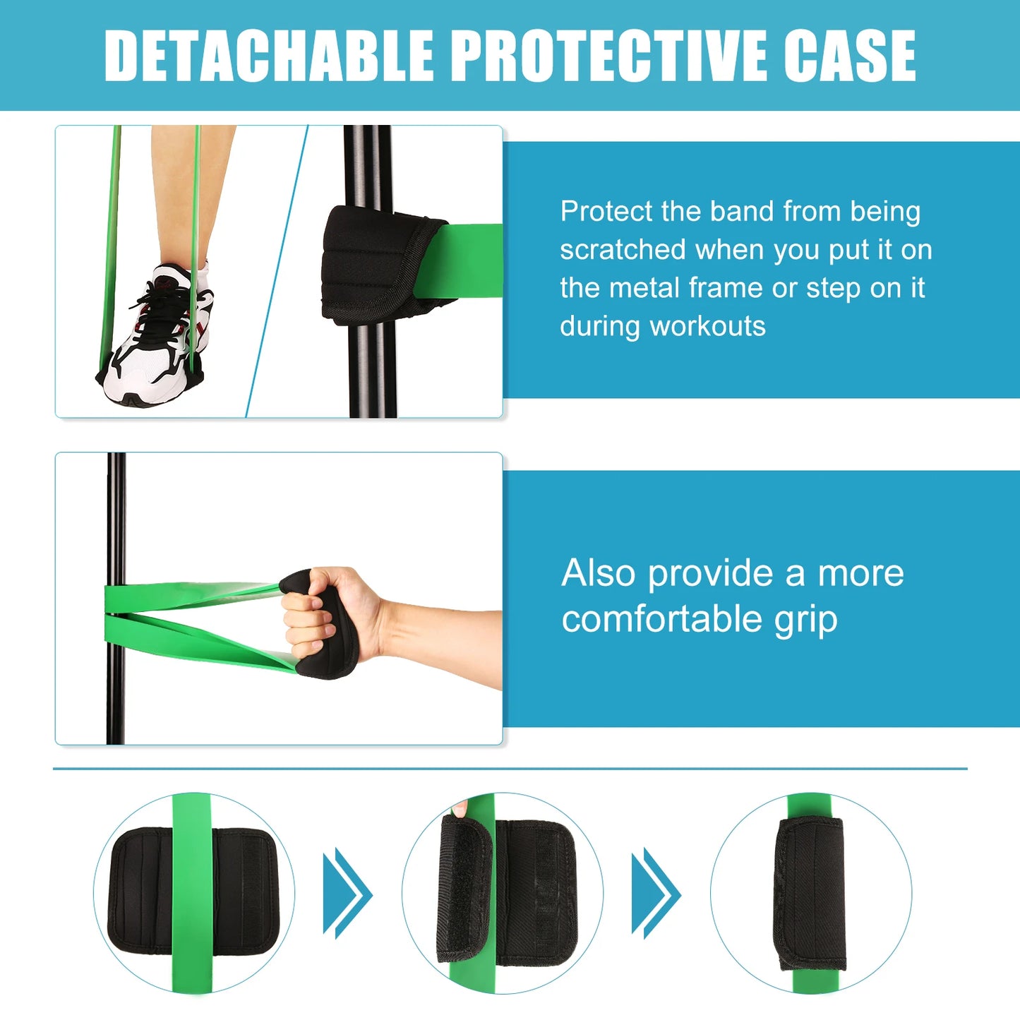 Resistance Powerlifting Bands with Door Anchor Handles