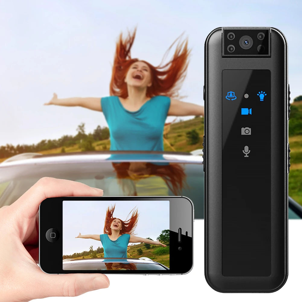 Mini Invisible Motion Camera HD1080P Small Law Enforcement Recorder Infrared Night Vision Miniature Camcorder Back Clip