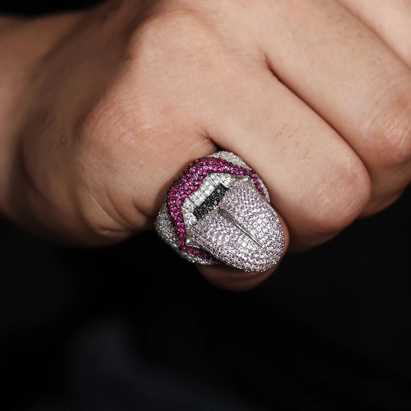 Mouth Rings Silver Moissanite For Men Jewelry