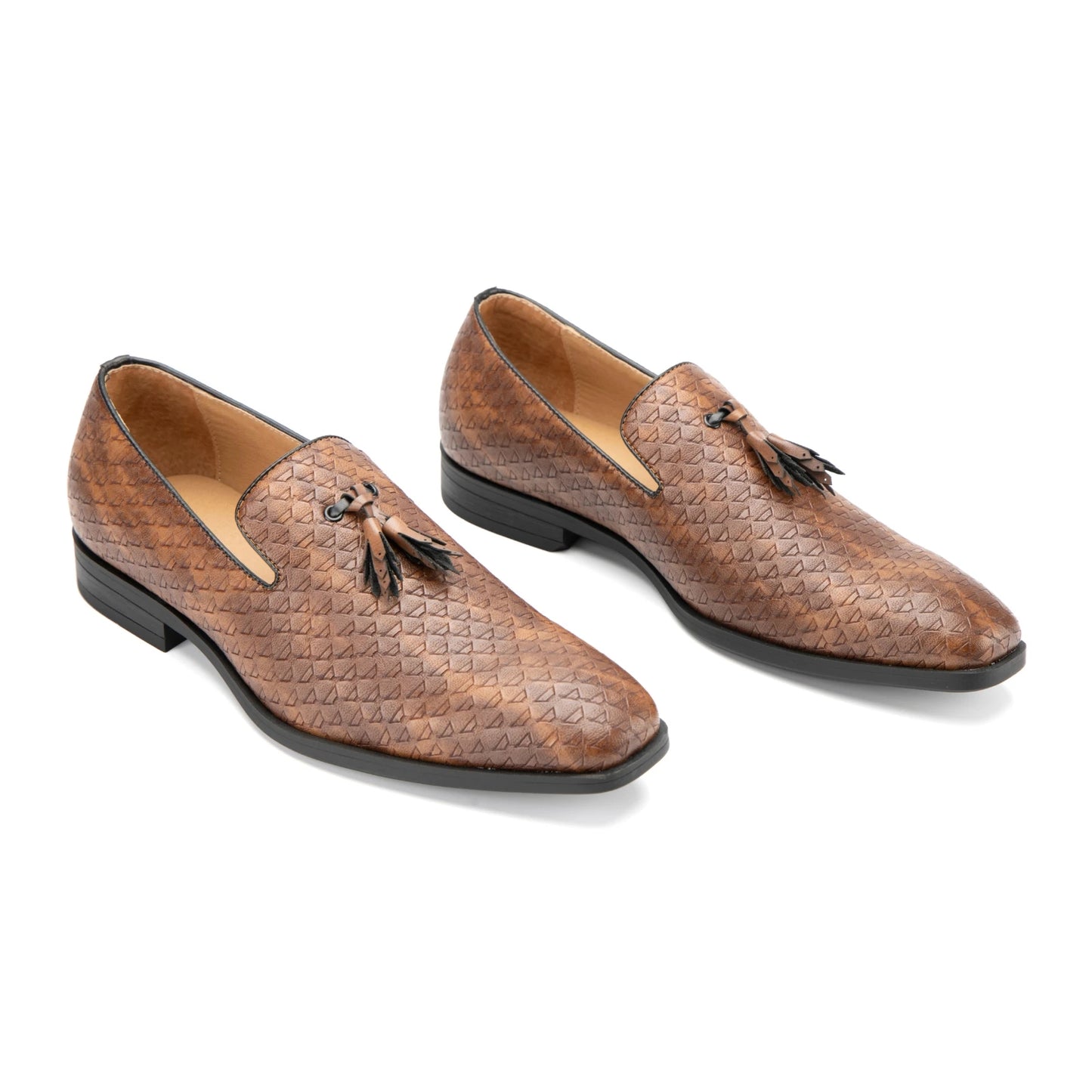 Meijiana Mens Leather Loafers Slip On Formal Dress Shoes