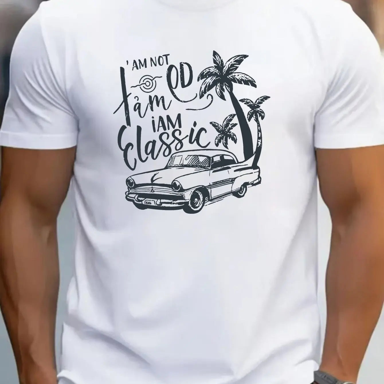 Fashion Print Cotton short-sleeved T-shirt American fashion trendy brand printed bottoming shirt for men and teenagers spring an