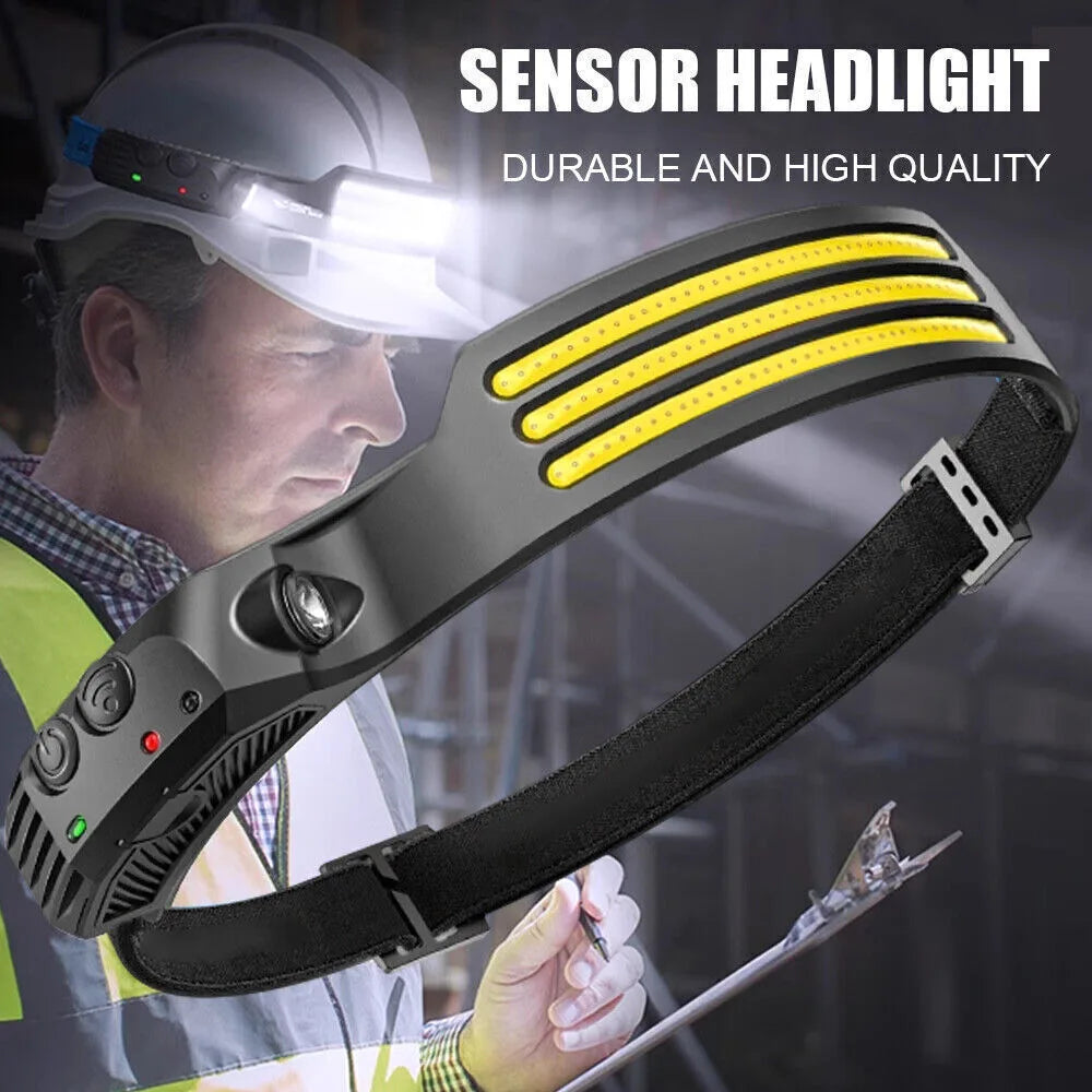 1/2Pcs USB Rechargeable Waterproof LED Headlamp Headlight Head Light Flashlight