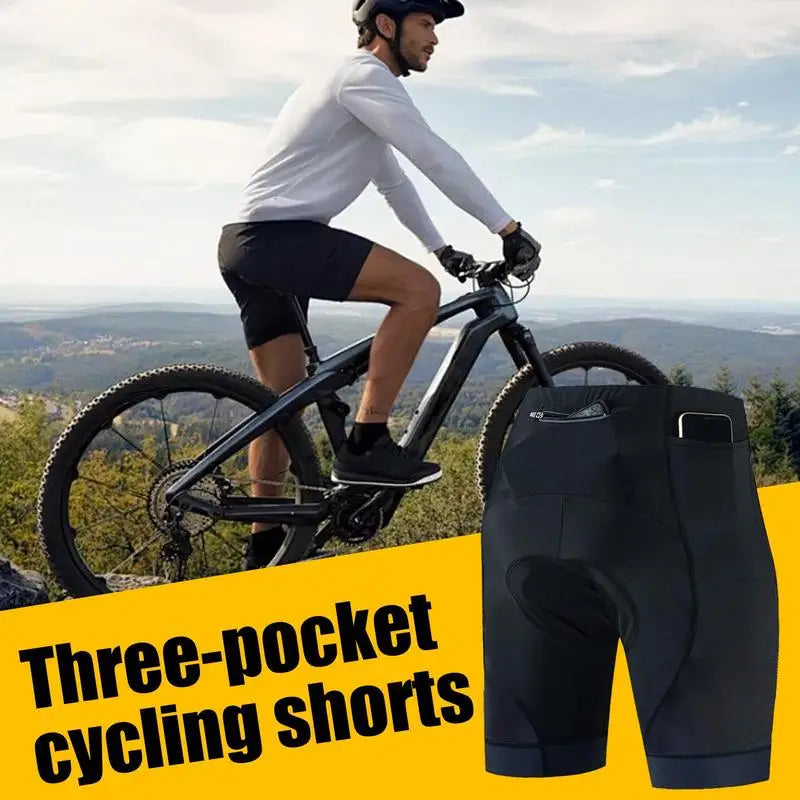 Cycling Shorts For Men Biking Clothes With 3 Pockets Cycling Tights Breathable Pants For Cycling Motorcycle Driving Horse Riding