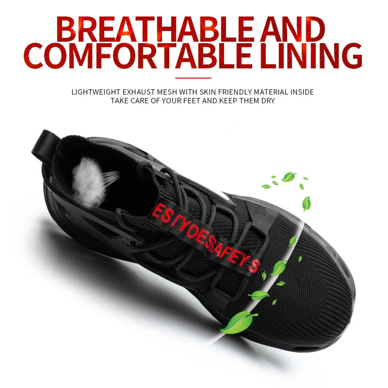 Breathable Anti-Smash And Anti-Puncture Safety Shoes For Men
